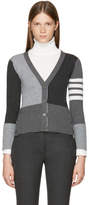 Thumbnail for your product : Thom Browne Grey Classic V-Neck Funmix Cardigan