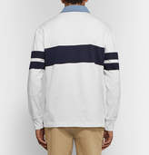 Thumbnail for your product : J.Crew Chambray-trimmed Striped Cotton-jersey Rugby Shirt - White