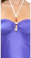 Thumbnail for your product : Vix Swimwear 2217 Vix Swimwear Solid Blue Bandeau One Piece Swimsuit