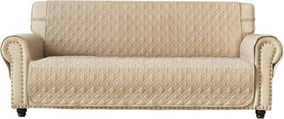 Wildon Home Couch Sofa Slipcover 100% Waterproof Nonslip Quilted Furniture Protector For Dogs Children Pets Machine Washable (Beige 68\