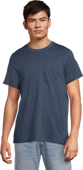 Toad&Co Tempo Short Sleeve Pocket Crew Men's T Shirt True Navy : MD, Cotton/Elastane/Lyocell