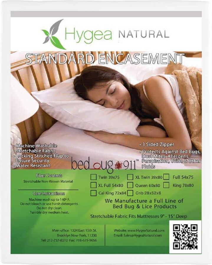 Hygea Natural Bed Bug, Non-Woven, and Water Resistant California King Mattress Or Box Spring Cover