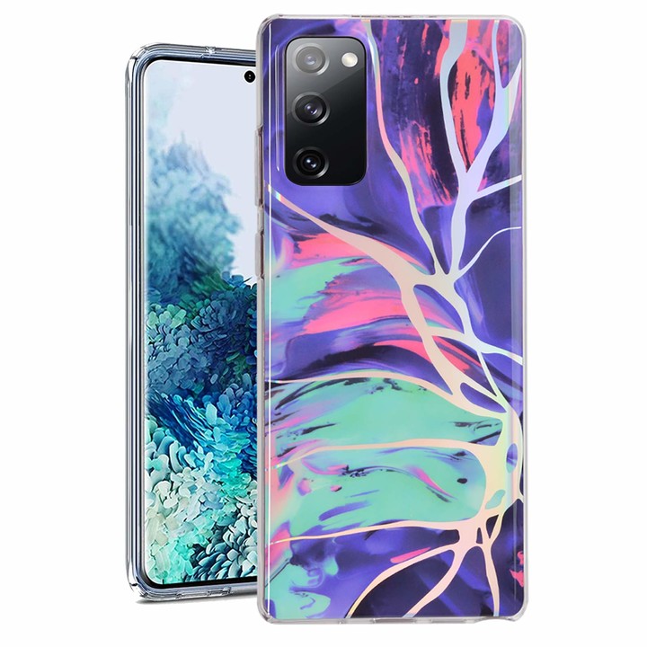 Wonfurd Samsung Galaxy S Fe Case Clear Marble Design Floral Cute Girls Soft Tpu Rubber Silicone Ultra Slim Phone Cases Cover Screen Protector Thin Personalised Clear Cover For Galaxy S Fe 5g