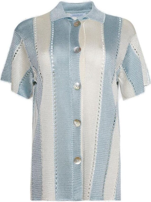 Calle Del Mar Cabana Stripe Short Sleeve Shirt