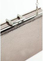 Thumbnail for your product : Missguided Denisha Metallic Box Clutch Pewter