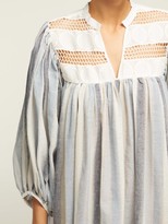 Thumbnail for your product : Love Binetti - Light My Fire Cotton Dress - Blue Stripe