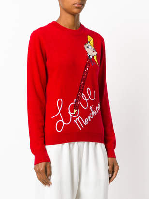 Love Moschino handwriting print sweater