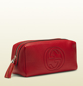 Thumbnail for your product : Gucci Soho Large Red Leather Cosmetic Bag