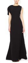 Thumbnail for your product : Giorgio Armani Silk Flutter Sleeve Gown