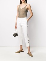 Thumbnail for your product : Pt01 Cropped Button Trousers