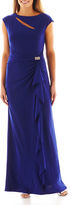 Thumbnail for your product : R & M Richards RM Collections Cap-Sleeve Cutout Gown