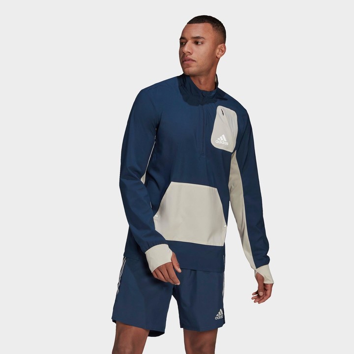 adidas Men's Primeblue Half-Zip Running Jacket - ShopStyle Outerwear