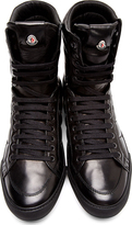 Thumbnail for your product : Moncler Black Leather High-Top London Sneakers