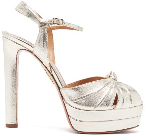 metallic platform shoes