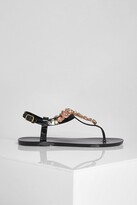 Thumbnail for your product : boohoo Diamante Jelly Sandal