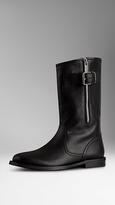 Thumbnail for your product : Burberry Leather Biker Boots
