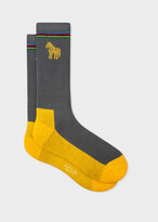 Thumbnail for your product : Paul Smith Grey And Yellow Zebra Socks