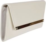 Thumbnail for your product : Jimmy Choo Margot White Patent And Suede Clutch Bag