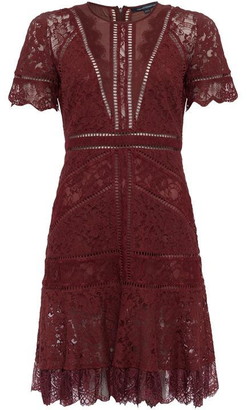 french connection chante lace midi dress