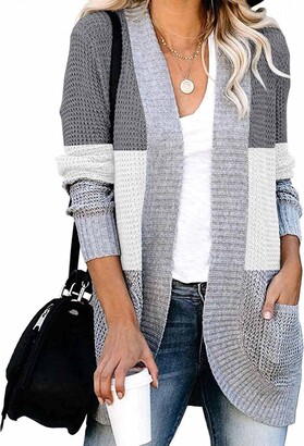Tomatop Fall Sweaters for Women Winter Zip Up Long-Sleeved Knitted Hooded Cardigan Sweater 