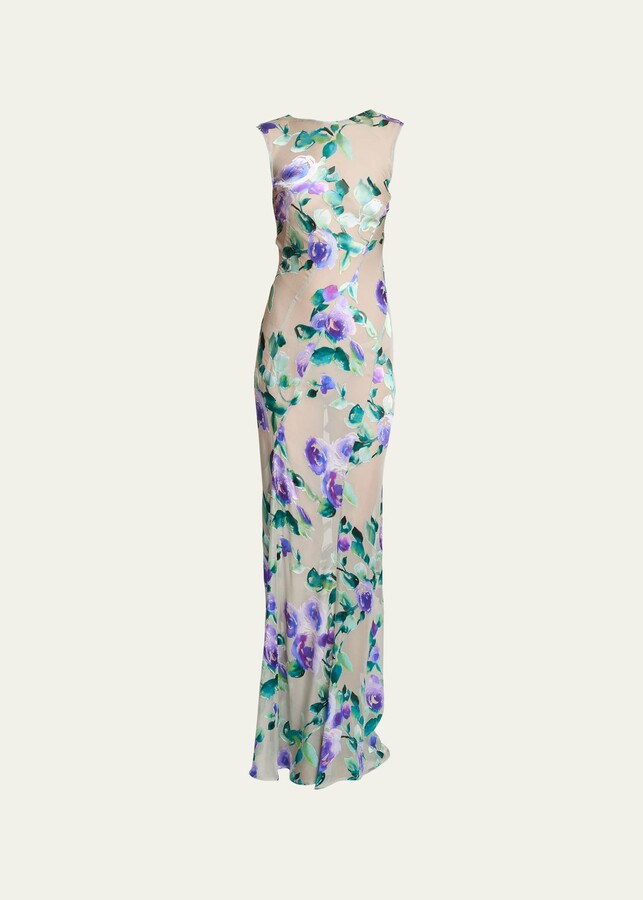  Lela Rose By Neiman Marcus Silk Blend Purple Watercolor Dress :  Clothing, Shoes & Jewelry
