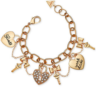 GUESS Gold-Tone Swag Charm Bracelet