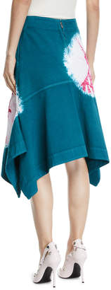 Calvin Klein High-Waist Denim Sand Dollar Fit/Flare Skirt