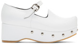 Thumbnail for your product : Flat Apartment White Pointed Toe Mary Jane Ballerina Flats
