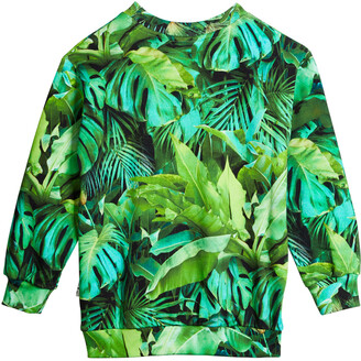 Molo Boy's Miksi Leaves & Gorilla Long-Sleeve Sweatshirt, Size 4-12