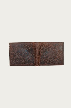 Lucky Brand Men's Western Embossed Leather Bifold Wallet - Brown
