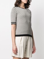 Thumbnail for your product : Ferragamo Logo-Intarsia Knitted Top