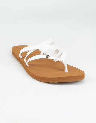 Volcom White Strap Women's Sandals | Shop the worldâs largest collection of fashion | ShopStyle