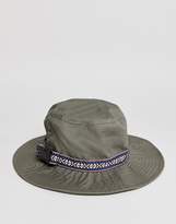 Thumbnail for your product : ASOS Design Bucket Hat In Khaki With Aztec Band And Fastening Detail