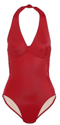 norma kamali red swimsuit