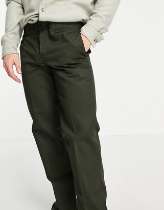 Dickies 873 slim straight fit work trousers in olive green - ShopStyle  Chinos & Khakis