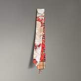 Thumbnail for your product : Burberry Graffiti Archive Scarf Print Silk Skinny Scarf
