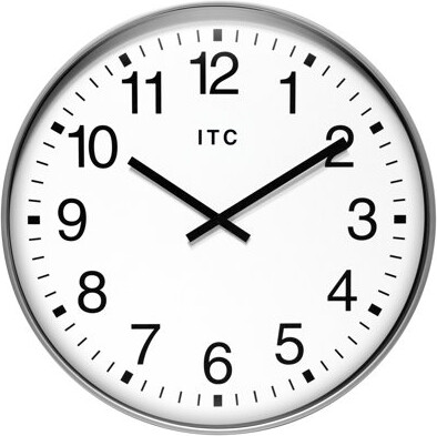 Infinity Instruments Profuse ITC Round Plastic Wall Clock 19.375 Inches - Silver