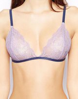 Thumbnail for your product : ASOS Maddie Polka Dot Trim Triangle Bra