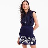 Thumbnail for your product : J.Crew Petite Point Sur sleeveless embroidered flutter top