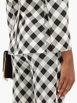 Thumbnail for your product : Norma Kamali Gingham Stretch-jersey Jacket - Black White