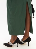 Thumbnail for your product : BERNADETTE Ava Square-neck Puff-sleeve Maxi Dress - Dark Green