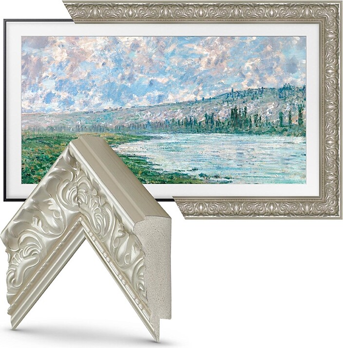  deco frame♡ Deco TV Frame - Ornate Silver Smart Frame Compatible with