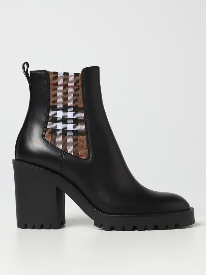 burberry leather ankle boots