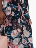 Thumbnail for your product : Erdem Glacinta Floral-print Silk Crepe De Chine Skirt - Black Pink
