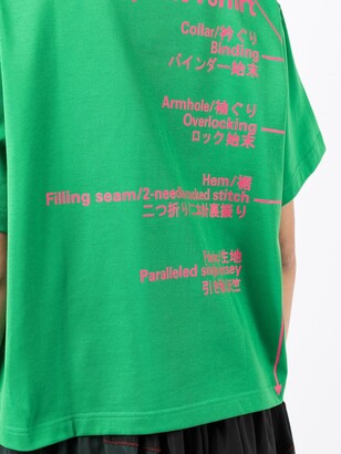 Kolor cotton construction-print T-shirt