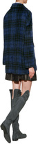 Thumbnail for your product : RED Valentino Wool Blend Plaid Coat