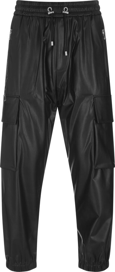 Balmain Leather Pants Men | ShopStyle
