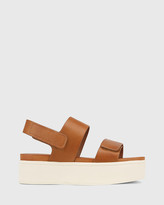 Thumbnail for your product : Wittner - Women's Brown Sandals - Jolly Leather Slingback Flatform Sandals - Size One Size, 41 at The Iconic