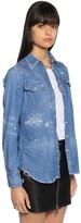 Thumbnail for your product : DSQUARED2 Distressed Cotton Denim Western Shirt