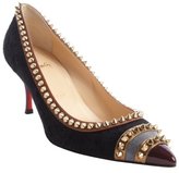 Thumbnail for your product : Christian Louboutin black pony hair spiked detailed 'Malabar Hill 70' pumps
